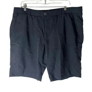 Under Armour Flat Front Chino Shorts Mens 40  Stretch Black Inseam 10"